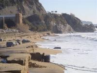 El temporal fa desapar�ixer la platja de la Musclera