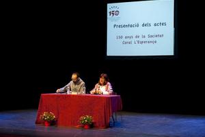 Presentaci� dels actes del 150� aniversari de la Societat Coral L'Esperan�a