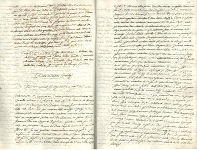 Document notarial que conté l´acta del consell de la universitat on s'acorda el Vot de Vila. Arxiu Històric Municipal F. Fita Arnys de Mar.