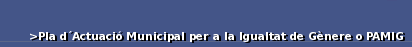 Pla d�Actuaci� Municipal per a la Igualtat de G�nere o PAMIG