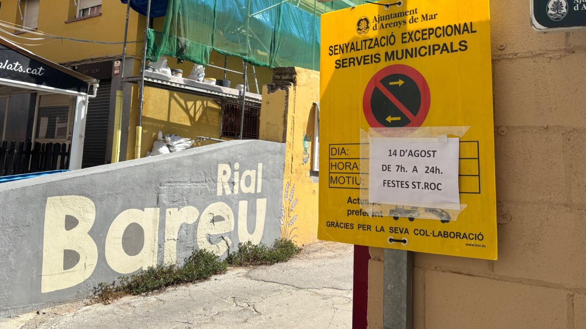 talls de trànsit amb motiu dels actes de sant roc
